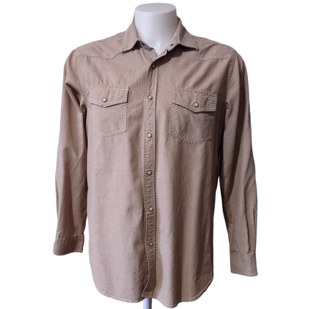 Northwest Territory Western Shirt Men's Large Cabin Core Pearl Snap Long Sleeve